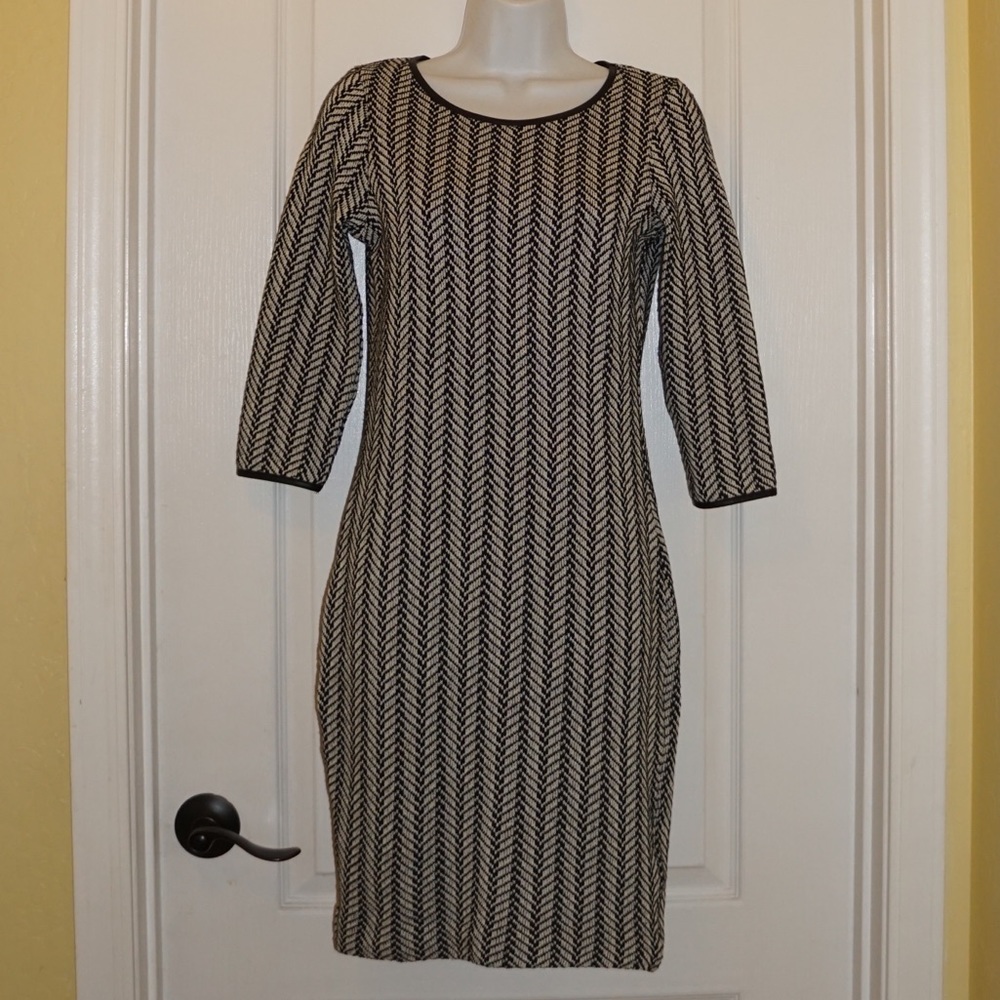 Hoss Intropia Black and White Knitted Dress Sz. XS